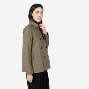 Everlane Swing Trench Coat in Sage
